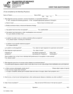 Chest Pain Questionnaire