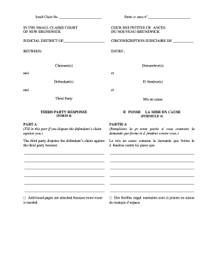 Third Party Response Form