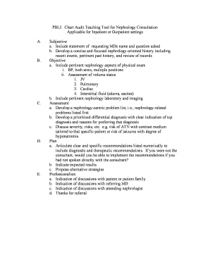 Nephrology Consultation Audit Tool