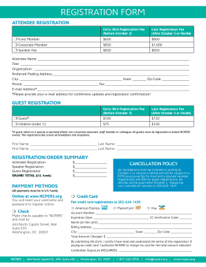 NCPERS Conference Registration Form