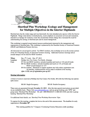 Shortleaf Pine Workshop Ecology and Management for - safnet
