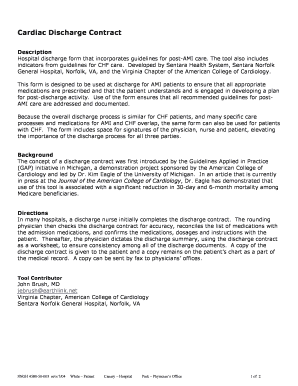 Cardiac Discharge Contract