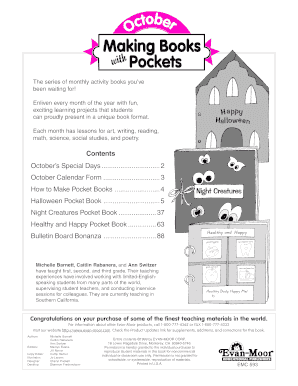October Activity Book Template