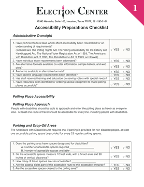Accessibility Preparations Checklist