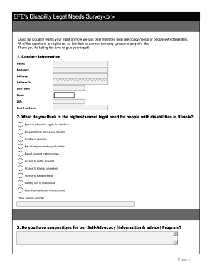 Disability Legal Needs Survey