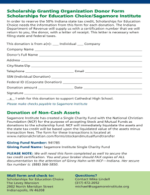 Scholarship Donor Form