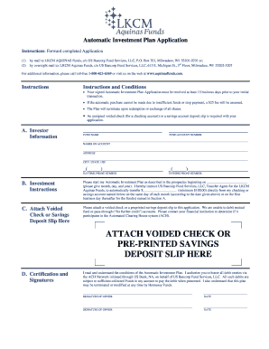 Automatic Investment Plan Application