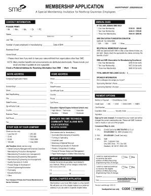 SME Membership Application