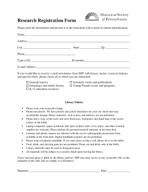 Research Registration Form