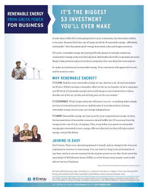 Renewable Energy Program Enrollment Form