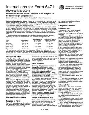 Form 5471 Information Return