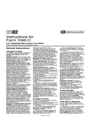 Instructions for Form 1040-C