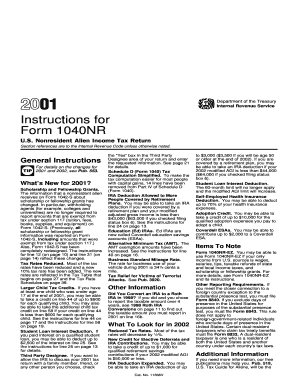 Instructions for Form 1040NR