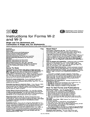 Instructions for Forms W-2 and W-3