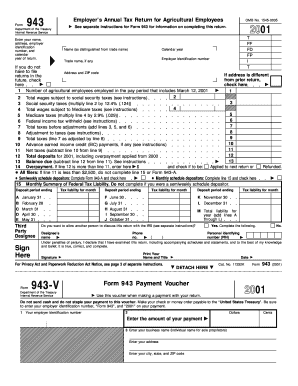 Form 943 Employer’s Annual Tax Return for Agricultural Employees