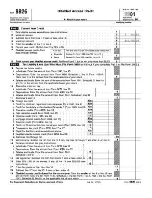 IRS Form 8826 Disabled Access Credit