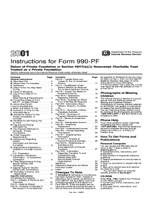 Instructions for Form 990-PF