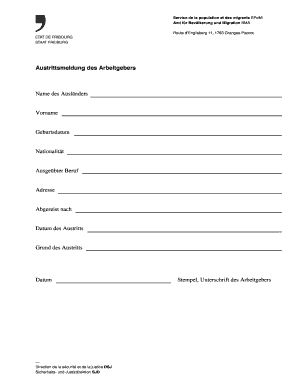 Austrittsmeldung des Arbeitgebers