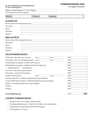 Forderungsklage