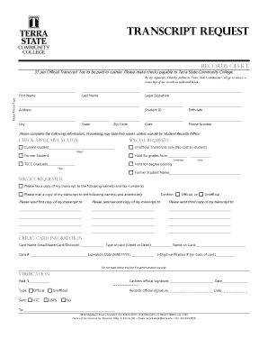Transcript Request Form