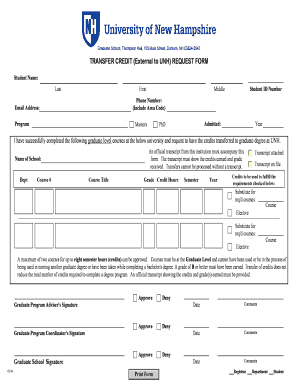 Transfer Credit Request Form