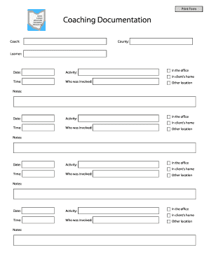 Coaching Activity Log