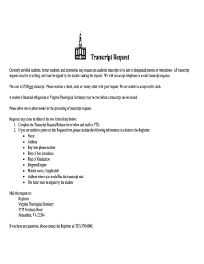 Transcript Request Form