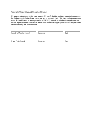 Grant Application Certification