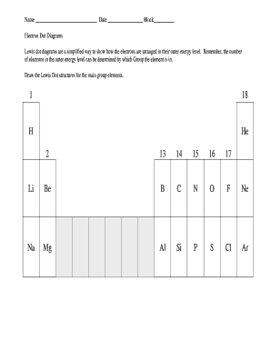 Lewis Dot Diagram Worksheet