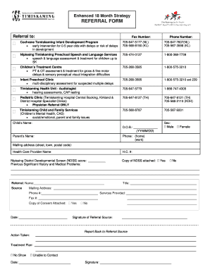 Enhanced 18 Month Strategy Referral Form