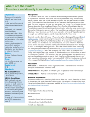 Bird Survey Protocol for Urban Schoolyards