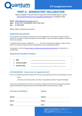 what is stc assignment form