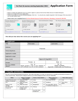 Post 16 application form for 2015-161 - Da Vinci Studio - creative davinci-school co