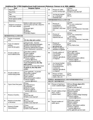 PIN3 Neighborhood Audit Instrument