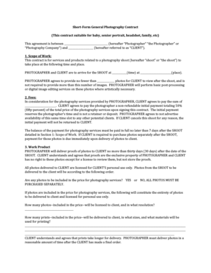 Lump sum contract example pdf - Short-Form General Photography Contract