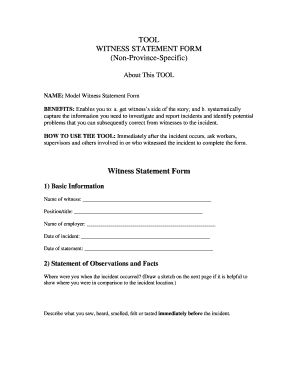 Model Witness Statement Form