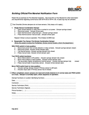 Fire Damper Inspection Form
