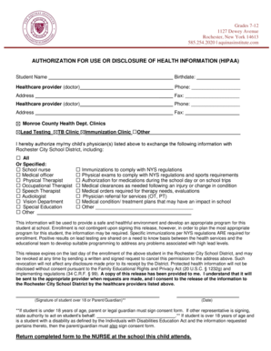 HIPAA Authorization for Health Information Disclosure