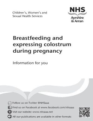 Breastfeeding and expressing colostrum during pregnancy