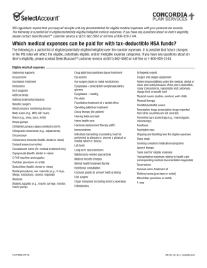 HSA Eligible Medical Expenses Guide