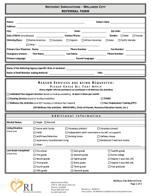 Wellness City Referral Form