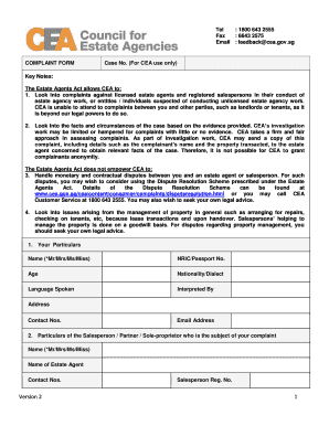 CEA Complaint Form
