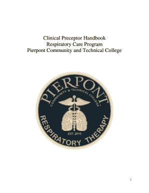 Clinical Preceptor Handbook Respiratory Care Program - pierpont