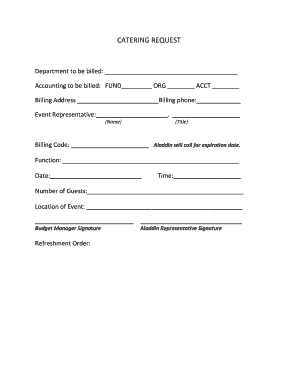 Catering Request Form