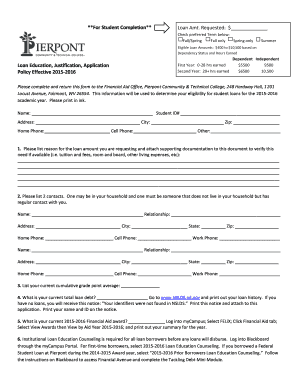 Student Loan Application Form