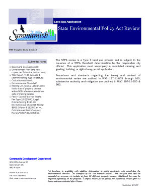 State Environmental Policy Act Review - sammamish