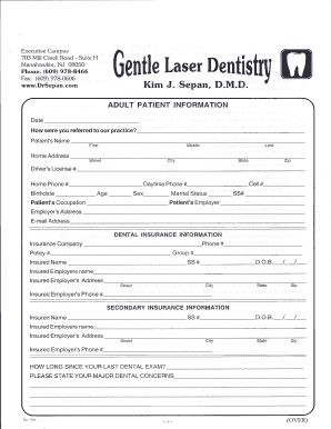 Adult Patient Information and Consent Form