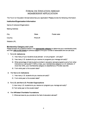 Forum on Education Abroad Membership Application