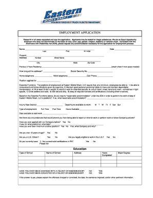 Employment Application Form