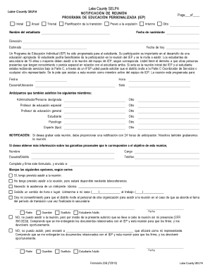 NOTIFICACIÓN DE REUNIÓN